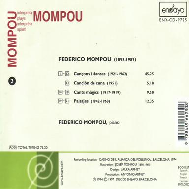 Mompou interpreta Mompou: Cançons i Danses - Canción de Cuna - Cants Màgics y Paisajes
